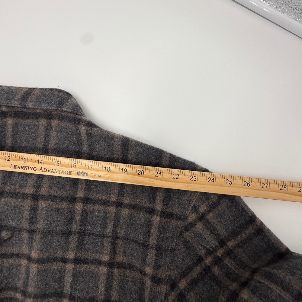 Synergy Studio Morgan Cooper Plaid Wool Blend Button Up Gorpcore Jacket Men M - Picture 8 of 10